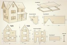 an image of house plans and measurements on a sheet of paper with instructions to make it