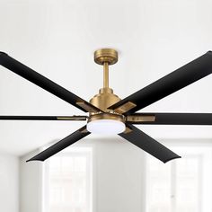 PRICES MAY VARY. 【LIGHTING & CEILING FAN】 This large ceiling fan is the best choice to bring the temperature down and moving extra air out of your rooms. It combines modern ceiling fan and led light fixture, to meet your cooling and lighting needs, brings a quiet and comfortable experience to your life. 【SILENT, REVERSIBLE DC MOTOR】 The reversible motor can change the wind direction through the REVERSE function button on the remote control, downwind for cooling, upwind for air circulation. 【REMO Gold Ceiling Fans, Large Ceiling Fan, Ranch House Remodel, Modern Lights, Large Ceiling Fans, 52 Inch Ceiling Fan, Fans With Lights, Ceiling Fans With Lights, Gold Ceiling