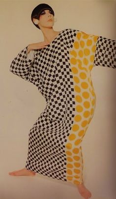 Peggy Moffitt for Rudi Gernrich, 1960s. Rudi Gernreich 1960s, Peggy Moffitt, 1968 Fashion, Pixie Bobs, 60s Outfits, Rudi Gernreich, Chess Design, Dress Jackets, Fashion 1960s