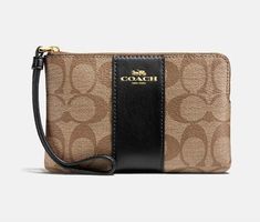 Coach Clutch, Coach New York, Coach Wristlet, Signature Canvas, Wristlet Wallet, Leather Wristlet, Small Purse, Coach Purses, Canvas Leather