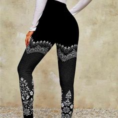 Floral & Geo Print Leggings Non-stretch Printed Black Bottoms, Non-stretch Black Printed Bottoms, Fitted Printed Black Bottoms, Fitted Black Printed Bottoms, Snake Leggings, Belly Support Pregnancy, Low Rise Leggings, Lululemon Align Leggings, Ponte Leggings