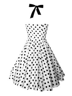 "Rockabilly Dress Spring Summer Dress Women 70s Dress White Polka Dot Dress Pin Up Dress 50s Retro Dress Steampunk Swing Dress Party Dress The sensational \"ASHLEY\" dress by vintage repro designers \"Lady Mayra\" Just unmissable for this season, this superb quality rockabilly style swing dress is crafted from premium cotton featuring a kitsch polka dot print. With its understated glamour and figure flattering it, it's the perfect dress to turn heads at parties, weddings and proms. This gorgeous Summer Rockabilly A-line Dresses, Spring Pinup Dress For Vintage Fashion, Spring Vintage Pinup Dresses, Polka Dot Dresses For Retro-themed Events, Fitted 1950s Style Polka Dot Dress, Retro Dresses For Spring Retro-themed Events, Rockabilly Sleeveless Party Dress, Rockabilly Sleeveless Dresses For Party, 1950s Style Black Summer Dress