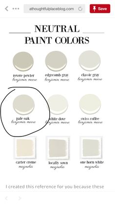 the neutral paint colors on this website