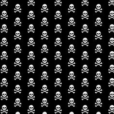 skulls and crossbones on a black background