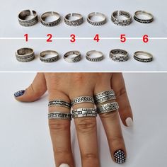 Silver Open Ring Toe Rings, Silver Metal Open Toe Rings, Silver Stackable Metal Midi Rings, Hypoallergenic Metal Midi Rings With Open Design, Hypoallergenic Metal Midi Rings, Hammered Ring, Hammered Rings, Thumb Ring, Geometric Ring