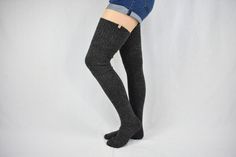 Knitted alpaca long socks are warm and comfortable to wear at home or outside. It is a great idea for cold legs at home. You can choose two types of yarn: 100% alpaca or Drops yarn (65% wool and 35% alpaca). It is length of foot from heel to toe. EU size---Lenght cm-----Lenght inch 36-37-------21-22--------------8.5'' 38-39------23-24--------------9.5'' 40-41-------25-26--------------10'' 42-43-------27-28--------------11'' 44-45-------29-30------------11.5'' Drops yarns are made from 65% Peruvi Comfortable Cozy Knee-high Socks, Cozy Comfortable Knee-high Socks, Comfortable Over-the-knee Socks, Comfortable Fitted Over-the-knee Socks, Comfortable Fitted Warm Knee-high Socks, Casual Gray Knee-high Stockings, Comfortable Knitted Knee-high Socks, Warm Knee-high Socks, Legs At Home