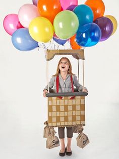 a woman in a hot air balloon costume