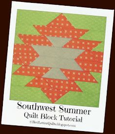 an image of a quilt pattern with the words southwest summer quilt block