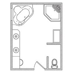 a drawing of a bathroom with toilet, sink and shower