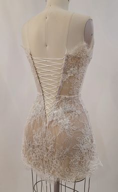 Casual Bride, French Chantilly Lace, Sheer Corset, Festival Outfits Rave, Embroidered Mini Dress, Classy Prom Dresses, Bridal Dress Fashion, Prom Dress Inspiration, White French