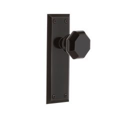 a black door handle on a white background