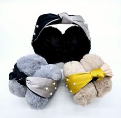 ALL NEW THIS SEASON! Women's Fluffy Stylish Faux Fur Earmuffs With Pearl Accent Bow Knot.  These earmuffs will keep your ears warm and stylish in the cold winter days! Great for Outdoor activities, chilly days and snowy outings. Must have fall and winter accessories. -The band is adorned with pearls with a stylish bow knot. -Makes a great Holiday gift, Christmas gift and great gift idea for the Women in your life! Features: -Fast Shipping  -Perfect Fit -Foldable fluffy -Soft comfy warm -Great st Earmuffs, Ear Warmers, Winter Accessories, Faux Fur, Accessories Hats, Beauty Book, Great Gifts, Gifts For Her, Etsy Accessories