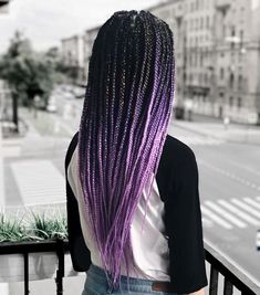 Renkli Box Braid Pink Box Braids, Small Box Braids Hairstyles, Purple Box Braids, Ombre Box Braids, Braiding Hair Colors, Colored Box Braids