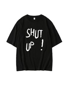 Can be worn with any pants Perfect for staycations Crew neck Loose fit Kpop Tshirt, Bts Clothing, Fashion Chingu, Kpop Fashion, Shut Up, Oversized Tshirt, Types Of Shirts, Print T Shirt, Summer Outfits