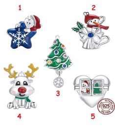 Christmas Series 925 Sterling Silver Snowman Christmas Tree Beads fit for Authentic Pandora Charms Bracelet Fit Pandora Bracelet Item Weight: 2.5g Certificate: YES Item Type: Beads Certificate Number: 925 Sterling Silver Beads Main Stone: Zircon Certificate Type: GDTC Item Shape: Christmas series Fine or Fashion: Fine Metals Type: Silver Occasion: Wedding,Anniversary,Engagement,Gift,Party,Daily Wear Season: Spring Autumn Summer Winter Gender: Charms Beads Pendants For Women Girls Female Style: C Silver Christmas Festive Bracelets, Silver Bracelets For Christmas Festive Season, Festive Silver Bracelets For Christmas, Christmas Festive Silver Charm Bracelet, Christmas Silver Charm Bracelet Gift, Silver Christmas Charm Bracelet Gift, Silver Charm Bracelet For Christmas Gift, Silver Charm Bracelets For Christmas, Christmas Charm Bracelet Gift