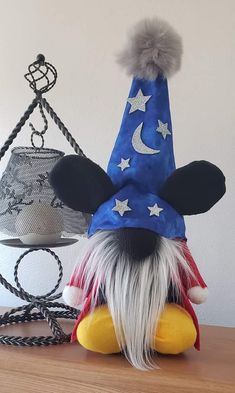 a stuffed animal wearing a hat with stars on it