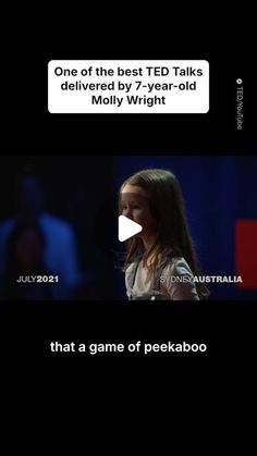 The Female Quotient® on Instagram: "Inspiring and passionate 7-year-old, Molly Wright delivered a @ted  talk on just how much our brains develop in the first five years of our lives and the five things that are essential to helping us develop well and reach our full potential: connecting, talking, playing, a healthy home, and community." Must Watch Ted Talks, Inspiring Ted Talks, Ted Talks That Will Change Your Life, 7 Ted Talks That Will Change The Way You Think, Inspirational Ted Talks, Best Ted Talks, Ted Talk, Teachers Corner, Preparing For Baby