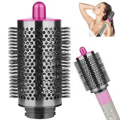 PRICES MAY VARY. 👍Versatile Compatibility: For Dyson Airwrap HS01/HS05, this large round volumizing brush is perfect for adding volume and body for all hair types. 🌹Anti-Static & Gentle Bristles: Features anti-static bristles to minimize hair damage and tangling, ensuring a smooth and comfortable styling experience for all hair types. 💗360-Degree Ventilation for Even Heat Distribution: The unique 360-degree ventilation design ensures even heat distribution, protecting hair from excessive heat Dyson Round Volumizing Brush, Dyson Airwrap, Ventilation Design, Hair Damage, Round Brush, Heat Damage, All Hair Types, Protective Hairstyles, Styling Tools