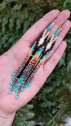 Native Crafts, Bead Fringe, Brown Earrings, Nativity Crafts, Artisan Earrings, Beaded Fringe, Armenia, Bead Weaving, Seed Bead