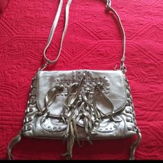 Shoulder Handbag Adjustable Strap Short Or Long Zipper Inside N Outside Bling Party, Silver Handbag, Purple Purse, Snake Skin Bag, Gucci Tote Bag, Patent Leather Bag, Mini Bucket Bags, Gucci Shoulder Bag, Ostrich Leather