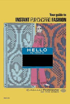 the front cover of an instant punchcard fashion book