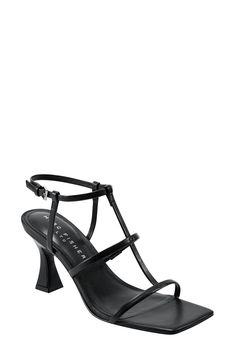 Marc Fisher LTD Dennie Ankle Strap Sandal (Women) | Nordstrom Chic Evening T-strap Sandals With Block Heel, Chic Evening T-strap Sandals With Open Heel, Evening T-strap Sandals With Sculpted Heel, Evening Sandals With Sculpted Heel And T-strap, Chic T-strap Sandals With Open Heel For Formal Events, Evening Sandals With Padded Heel And T-strap, Summer T-strap Sandals With Sculpted Heel, High Heel T-strap Sandals For Evening With Heel Loop, Evening T-strap Sandals With High Heel