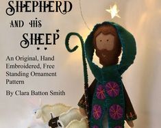 an image of a stuffed animal and sheep with the title shepherd and his sheep on it