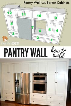 how to build a pantry wall with baker cabinets