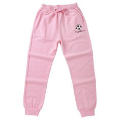 Boys Football Printed Solid Soft Trousers Wholesale - PrettyKid Pink Cotton Pants For Playwear, Pink Bottoms For Playwear, Pink Cotton Playwear Pants, Pink Playwear Bottoms, Pink Long Pants For Playwear, Pink Cotton Joggers For Winter, Pink Cotton Winter Joggers, Casual Winter Playwear Pants, Boys Football