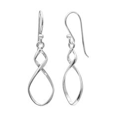 Captivating beauty is effortless with these sterling silver twisted teardrop earrings.EARRING DETAILS Length: 1.38 in. Backings: fishhook Metal: sterling silver  Size: One Size. Gender: female. Age Group: adult. Modern Twist Silver Teardrop Jewelry, Modern Twist Teardrop Earrings Gift, Teardrop Earrings With A Modern Twist As A Gift, Elegant Twisted Silver Earrings, Elegant Hypoallergenic Twisted Earrings, Elegant Twisted Nickel-free Jewelry, Elegant Nickel-free Twisted Jewelry, Elegant Twisted Sterling Silver Jewelry, Twist Earrings