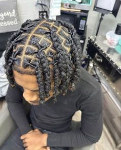 Prom Dreadlocks Hairstyles Men, Homecoming Hairstyles Dreads, 2 Strands Twist Locs, Dread Cornrows, Braided Locs Men Dreadlock Styles, Dreads Two Strand Twist, Starter Locs Styles For Short Hair Boys