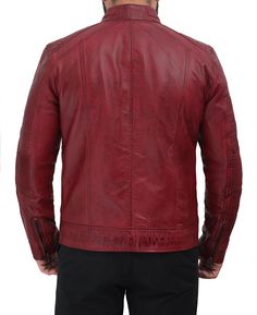 The distressed leather jacket is known for its rugged and contemporary look. Made from premium leather, this jacket exhibits features that can go with both formal and semi-formal looks. It is for people who have a vintage fashion sense. It can give you an effortless chic look for everyday fashion. This maroon-colored jacket gives an elegant yet classy feel to your style, making it modern and stand out from other typical leather jackets. Despite its rugged style, this leather jacket provides ulti Burgundy Long-sleeve Leather Jacket, Burgundy Leather Jacket With Long Sleeves, Fitted Burgundy Leather Biker Jacket, Fitted Burgundy Leather Jacket, Distressed Fitted Long Sleeve Leather Jacket, Distressed Fitted Leather Biker Jacket, Distressed Fitted Leather Jacket, Distressed Leather Fitted Jacket, Fitted Distressed Leather Jacket