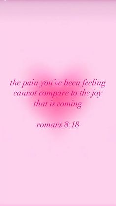 a pink background with the words romans 8 13 and an image of a heart on it