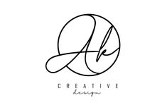 the logo for creative design, which is designed in black and white with an oval shape