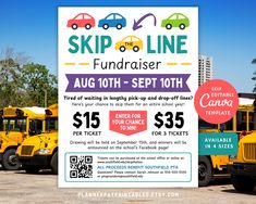 an advertisement for a school bus fundraiser