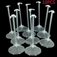 10 pcs clear round plastic display stand for wine glasses