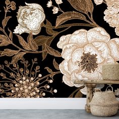 MUSE Wall Studio Full Blossom Mural Blossom Mural, Peel And Stick Wall Mural, Removable Wall Murals, Botanical Wallpaper, Mural Design, High Walls, How To Gain Confidence, Wallpaper Panels, Fabric Wall