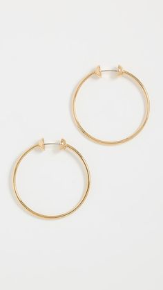 Jenny Bird Icon Hoops Small | Shopbop Bird Icon, Jenny Bird, Brass Hinges, Hoop Earrings Gold, Pay It Forward, White Earrings, China Fashion, Measurement Length, Earrings Gold