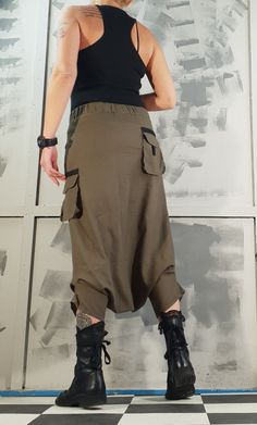 Avant Garde Pants, Loose Linen Pants, Gothic Pants, Linen Harem Pants, Loose Tunic, Pants Linen, Drop Crotch Pants, Harem Pants Women, Party Pants