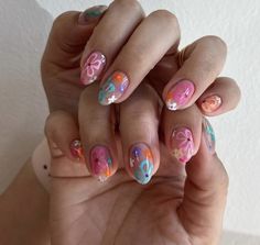 Spring Break Nails, Cute Summer Nail Designs, Summer Nail Designs, Summer Nail Art, Simple Gel Nails, Summery Nails, Simple Acrylic Nails