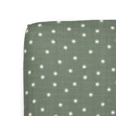 a green and white polka dot print pocket square