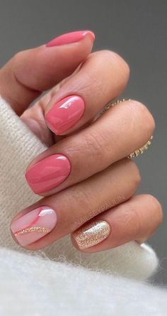 Nail Design On One Finger, Spring Nails 2024 Trends Gel, May Gel Nails Ideas 2024, Spring Shellac Nails 2024, May Nails Ideas 2024 Simple, May Nail Designs 2024, Gelnagels Ideas, Summer Biab Nails 2024, Genre Nails