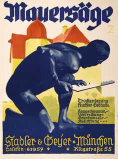 an old poster with a man playing the piano