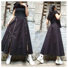 "Everyday cotton woman skirt🤩 Extravagant designs and high quality fabrics. The item from the pictures is size S For more information feel free to ask questions. Material &Care Cotton textiles Machine wash 30oC Hand wash at low temperatures Do not machine dry Medium hot iron Sizing We make sizes from xs to 5xl as well as customized measures.So don't hesitate to contact us and make one for you. 🛫🎁Shipping🎁 🛬 STANDARD SHIPPING Europe : 6-8 business days USA&Canada : 8-10 business days Everywh Stretch Cotton Cargo Skirt For Summer, Spring Stretch Cotton Cargo Skirt, Black Cotton Maxi Skirt Relaxed Fit, Summer Cotton Cargo Skirt With Lining, Black Cotton Pleated Maxi Skirt, Black Cotton Full Skirt, Casual Cotton Pleated Cargo Skirt, Relaxed Long Cotton Skirt, Fitted Cotton Maxi Skirt With Asymmetrical Cut