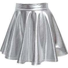 Npasoilc Skirts For Women Pleated Mini Skirts High Waist A Line Fall Winter Skirts Trendy Skater Tennis Skirt Nightclub Skirt Size: M.  Color: Silver. Night Club Skirt, Mini Skirt Fashion, Performance Stage, Mini Skater Skirt, Metallic Skirt, Dance Skirt, Half Skirt, Winter Skirt, Linnet