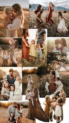 a collage of photos with people in the middle and one woman holding her child