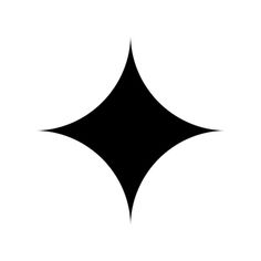 an abstract black and white design on a white background, the shape is shaped like a star