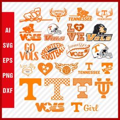 Tennessee Volunteers SVG, NCAA National Collegiate Athletic Association Team Logo Clipart Bundle - #elvisaaronpresleyfans #elvisaaron #jailhouserock #1957 #1950s #50s #graceland #elvisfan #elvisfans #elvisforever #elvismovies #elvismovie Dr. Seuss Svg, Tennessee Volunteers, Football Logo