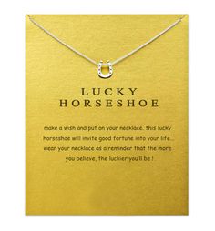 PRICES MAY VARY. Inspirational Message Card Start with a good greeting card to show that you value your girffriend, colleagues and more; we hope everyone get the best wishes and the sincere words from time to time pull at your heart Necklace Meaningthis lucky horseshoe will invite good fortune into your life; wear your necklace as a reminder that the more you believe, the luckier you' ll be! PERFECT GIFT IDEAPackaged with a love heart envelope and each necklace is packed independently; as a swee Good Luck Elephant, Heart Envelope, Necklaces With Meaning, 16 Necklace, Horseshoe Pendant, Horseshoe Necklace, Anchor Pendant, Dream Symbols, Anchor Necklace