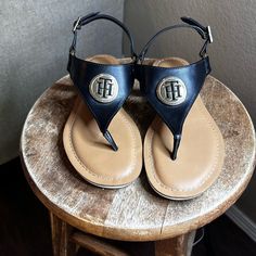 Black Tommy Hilfiger Sandals Brand New , Never Worn . Tommy Hilfiger Leather Sandals With Round Toe, Casual Black Tommy Hilfiger Sandals, Tommy Hilfiger Sandals With Cushioned Footbed And Round Toe, Black Synthetic Sandals By Tommy Hilfiger, Tommy Hilfiger Open Toe Sandals With Cushioned Footbed, Tommy Hilfiger Black Sandals For Spring, Chic Tommy Hilfiger Open Toe Sandals, Tommy Hilfiger Open Toe Sandals, Tommy Hilfiger Black Open Toe Sandals